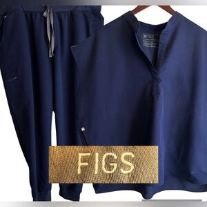 FIGS Men’s Navy Blue Rafaela Scrub Top and Jogger Pants 2XL & 3XL 🩺